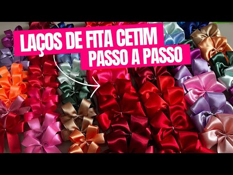 How to make beautiful satin ribbon bows for gift sets and baskets | Step by step.