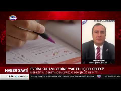 Genel Başkanımız Kadem Özbay, Milli Eğitim Bakanlığı’nın müfredat değişikliği kapsamında liselerde okutulan Biyoloji dersi müfredatına Yaradılış Felsefesinin eklenmek istemesini Sözcü Tv’ye değerlendirdi; 
