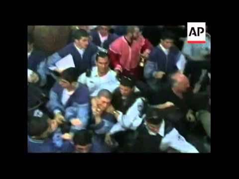 Middle East - Rival Christian monks in fight at sacred site