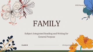 Download lagu Family By Chintya Angelia Sundu ā Integrated Reading and Writing for General Purpose. mp3 Download lagu Family By Chintya Angelia Sundu ā Integrated Reading and Writing for General Purpose. mp3