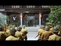 富商幫助共軍被日軍發現，日軍派兵包圍富商府邸，富商為了掩護共軍逃走一個人留了下來！