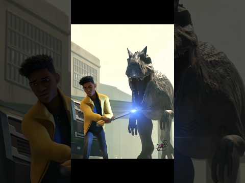 Darius facing the Allosaurus. #jurassicworld #chaostheory #allosaurus #darius #season2 #dinosaur