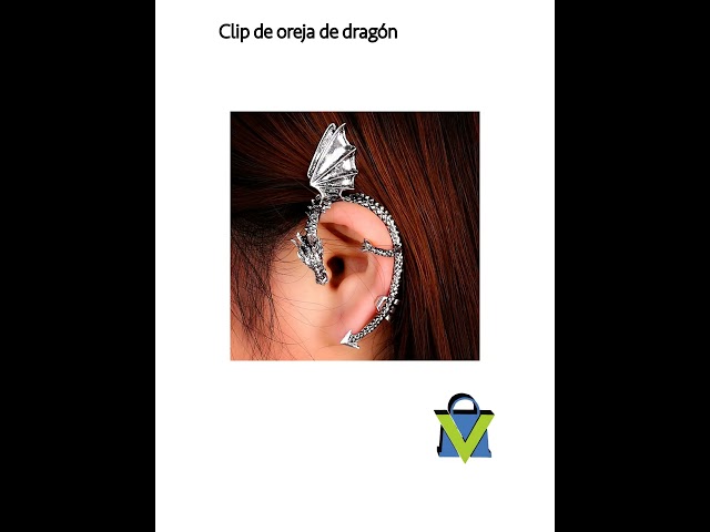 Vídeo relacionado con Allereya Pendientes de dragón gótico con diseño de dragón dorado pendientes de dragones de cristal pendiente de dragones con circonita cúbica pendiente de cartílago de dragón joyería(oro derecho)