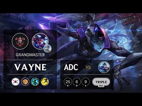 Vayne ADC vs Ashe - KR Grandmaster Patch 9.7