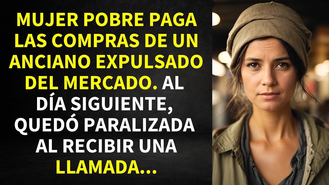 MUJER POBRE PAGA LAS COMPRAS DE UN ANCIANO EXPULSADO DEL MERCADO, AL DÍA SIGUIENTE, RECIBIÓ UNA...