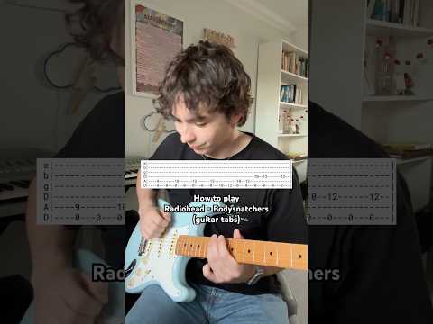 How to play Radiohead - Bodysnatchers (guitar riff tabs) #radiohead #thomyorke #guitartabs
