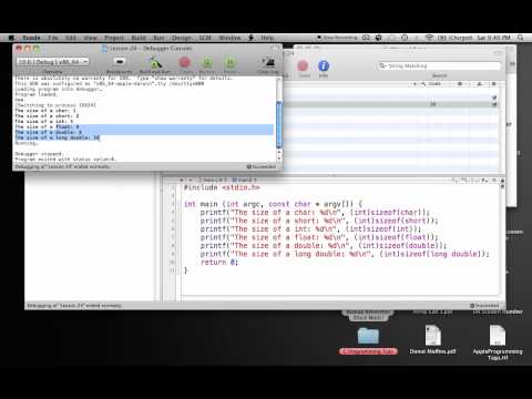 C Programming on the Mac L24 - Type sizes