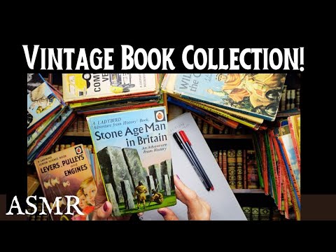 ASMR | Sorting & Listing my Large Vintage Collection of Ladybird Books! Show & Tell in a Whisper!