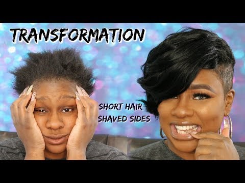 SHORT HAIR SHAVED SIDES PIN CURL TUTORIAL