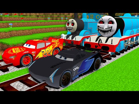 THOMAS THE TANK ENGINE.EXE and FRIENDS vs LIGHTNING MCQUEEN in Minecraft - Coffin Meme SONIC vs CARS