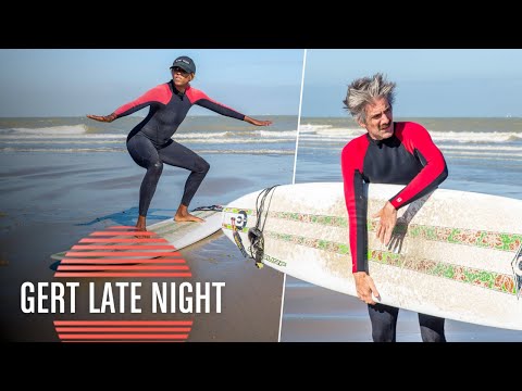 Wie is de betere surfer van de twee: Elodie of Jeroom?｜Dag 7 op de Evanna