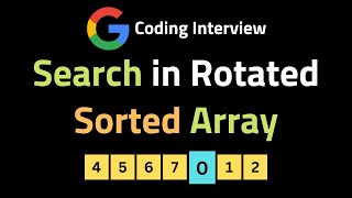 YouTube video 'Search In Rotated Sorted Array - LeetCode 33 - Binary Search'