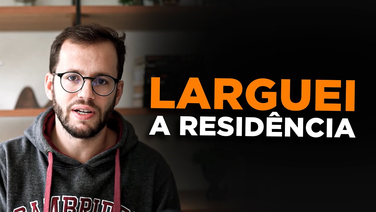 O verdadeiro motivo de eu ter largado a residência médica.