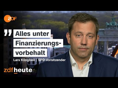 Schwarz-rote Koalitionspläne: Aber mit welchem Geld? SPD-Chef Klingbeil im Interview