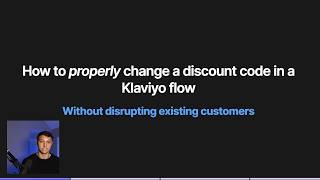 How to PROPERLY change a discount code [Klaviyo flow tutorial]