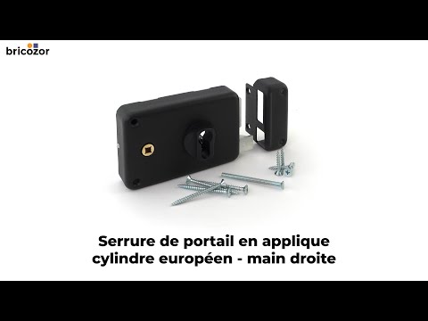 Serrure de portail en applique horizontale - cylindre européen FTH THIRARD