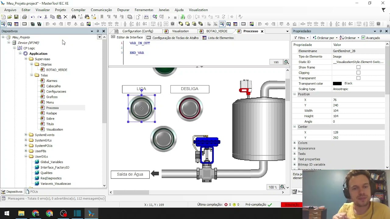 Mastertools Codesys - Webvisu - Objetos