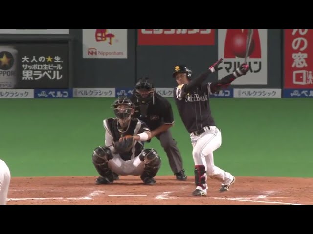 【8回表】合わせた打球はぐんぐん伸びる!! ホークス・今宮 逆方向へスタンドイン!! 2017/9/20 F-H