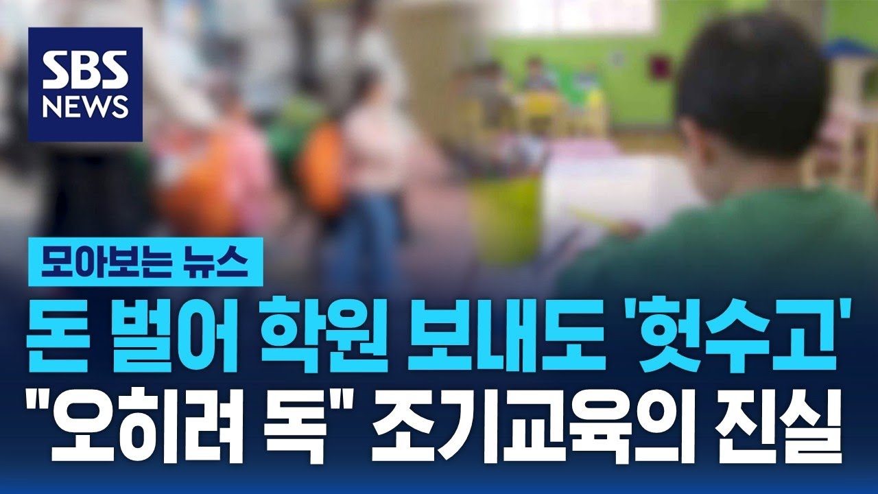 돈 벌어 학원 보내도 '헛수고'…"오히려 독" 조기교육의 진실 / SBS / 모아보는 뉴스