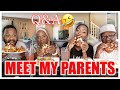 MEET MY PARENTS Q&A | VEGAN POPEYES CHIK SANDO MUKBANG