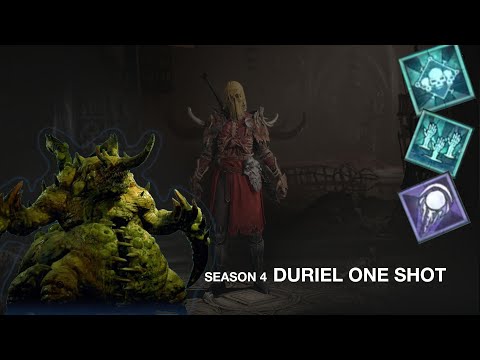 Diablo 4 S4: Necro minions one shot Duriel!!!