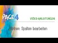 Page4 Tutorial Spalten Bearbeiten