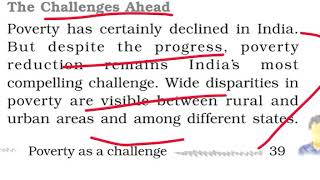 The challenges ahead /poverty as a Challenge /Economic /chapter 3/class 9th