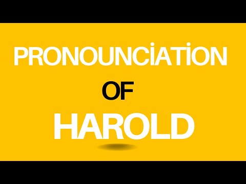 How to Pronounce "Harold" Correctly | American Pronunciation #Harold