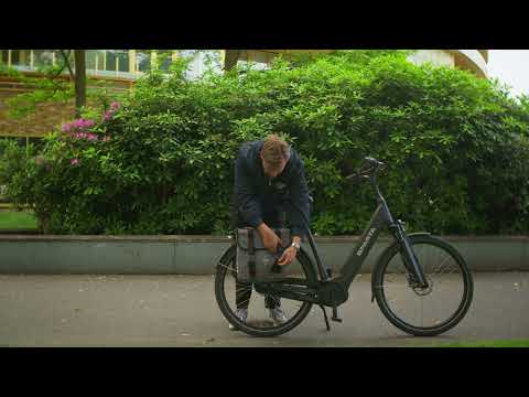 Voltano Dubbele Fietstas Premium Afgeschuind - Grijs - 44 Liter