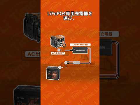 LiTimeバッテリーをオルタネーター・発電機でかんたん充電！