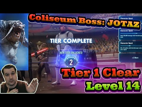 EASY JOTAZ COLISEUM TIER 1 ONLY level 14 LUKE! Gameplay guide! SWGOH