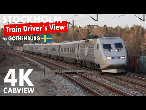 STOCKHOLM to GOTHENBURG - 4K Cabview