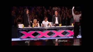 Full Version Nick Cannon Pulls Prank On Judges America got Talent 2014 Larry The Mime