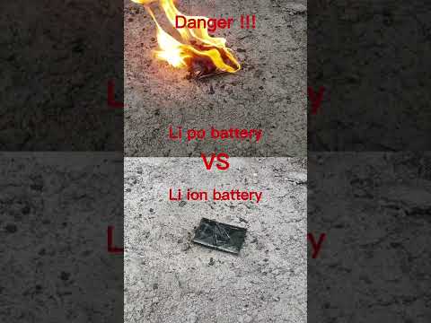 Dangerous Explosion batteries Lithium Ion VS Lithium Polymer  #shorts