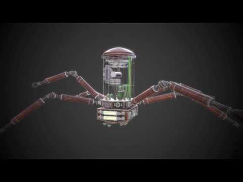 Turntable Video - Steampunk Spider