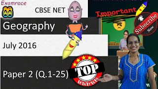 Download Lagu CBSE NET July 2016 Geography Paper 2 (Q.1-25): Answer Keys, Solutions u0026 Explanations Thumbnail