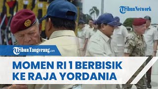 Momen Prabowo Asyik Berbisik ke Raja Yordania hingga Kerahkan Jet Tempur TNI Mengawal Kepulangan