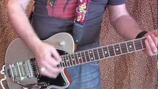 Video thumbnail for Reverend Flatroc 15th Anniversary guitar demo with DR Z M12 combo (dirty tone) and MXR Analog Delay by gearmanndude