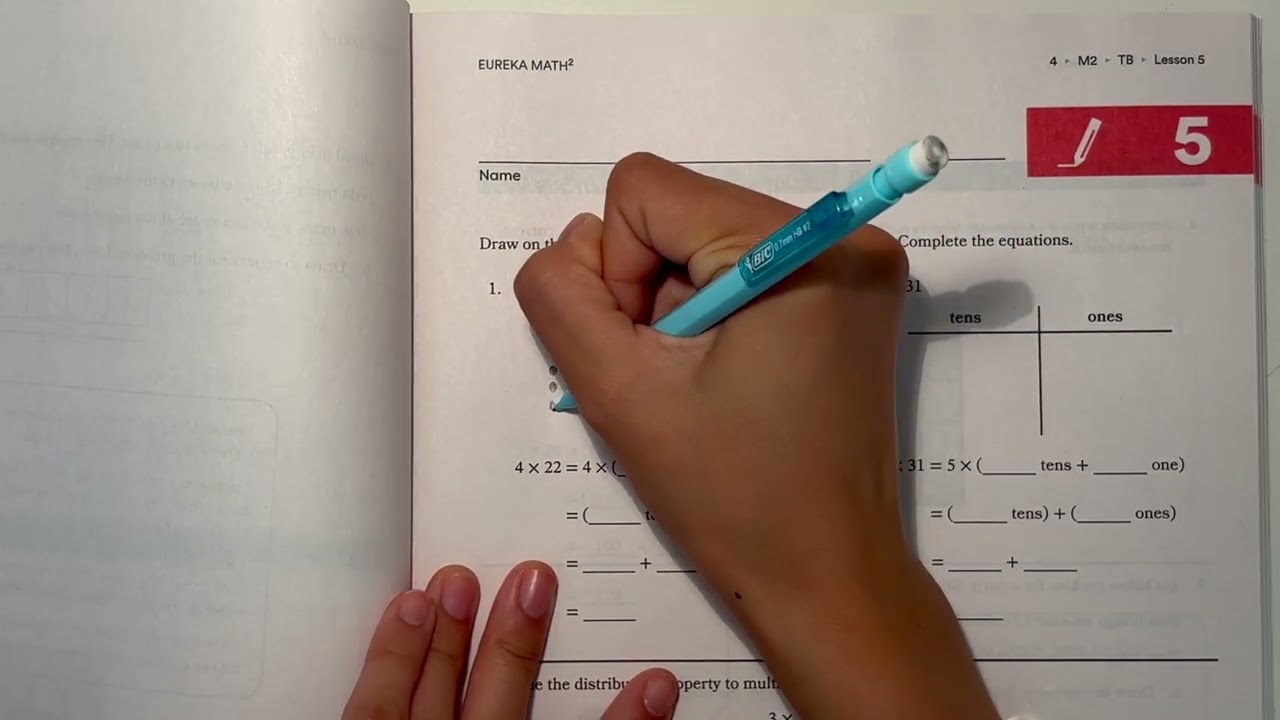 **Eureka Math Squared** Grade 4 Module 2 Topic B (Lessons 4-10) | #mathwithaubrey #homework