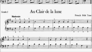 Piano Pieces for Children Grade 1 No.4 French Folk Tune Au Clair De La Lune (P.6b) Sheet Music