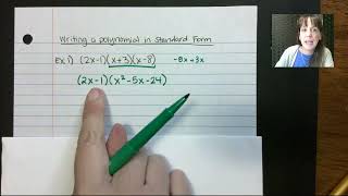 Write a Polynomial in Standard Form