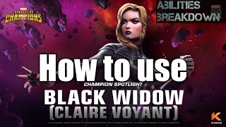 How to use Black widow ( Claire Voyant) | Guide | Marvel Contest of Champions