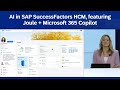AI in SAP SuccessFactors HCM, featuring Joule + Microsoft 365 Copilot