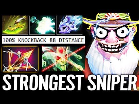 🔥 Dota 2 STRONGEST GUN EVER - Sniper Ballista + Mjollnir Swift Blink Max Knockback 100% K.O Medusa
