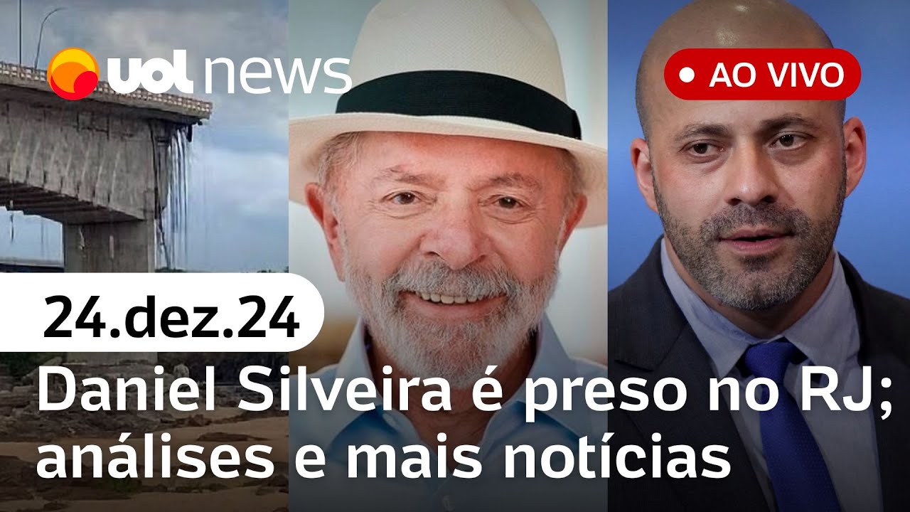 Daniel Silveira é preso novamente; Lula assina indulto de Natal e mais notícias ao vivo | UOL News