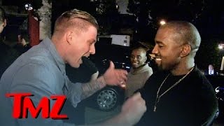 Kanye West Discovers the Next Big Rapper On the Street! Feat. Justin Bieber | TMZ