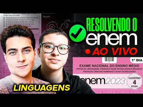 RESOLVENDO LINGUAGENS DO ENEM 2023 AO VIVO - Live BÔNUS
