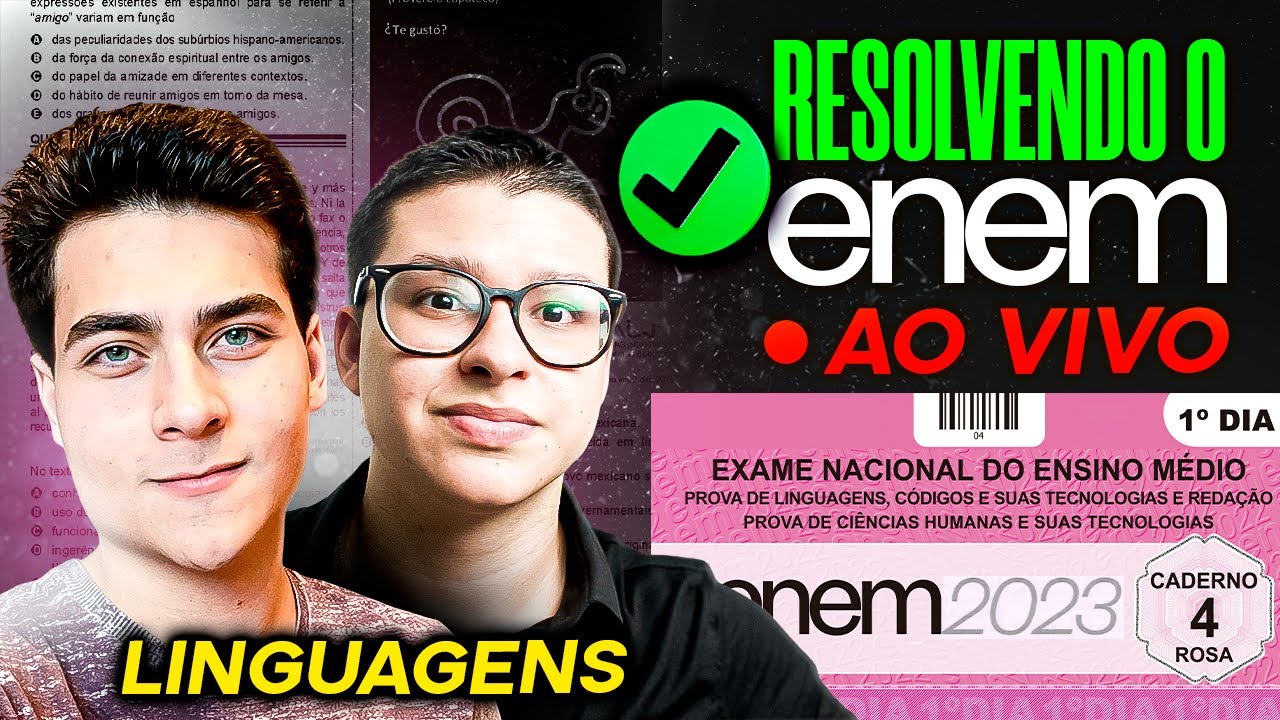 RESOLVENDO LINGUAGENS DO ENEM 2023 AO VIVO - Live BÔNUS