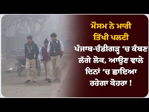 ਮੌਸਮ ਨੇ ਮਾਰੀ ਤਿੱਖੀ ਪਲਟੀ: ਪੰਜਾਬ-ਚੰਡੀਗੜ੍ਹ ‘ਚ ਕੰਬਣ ਲੱਗੇ ਲੋਕ, ਆਉਣ ਵਾਲੇ ਦਿਨਾਂ ‘ਚ ਛਾਇਆ ਰਹੇਗਾ ਕੋਹਰਾ !