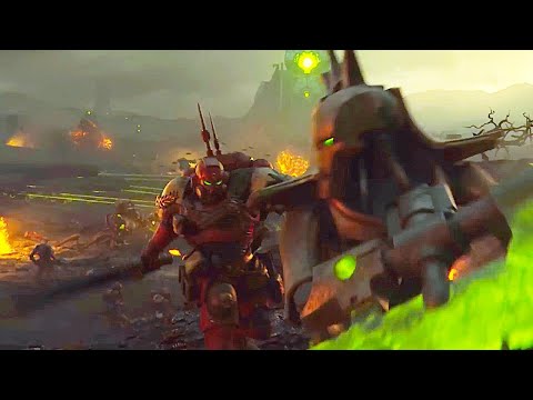 Warhammer 40K Blood Ravens Vs Necrons Army Battle Scene Cinematic 4K